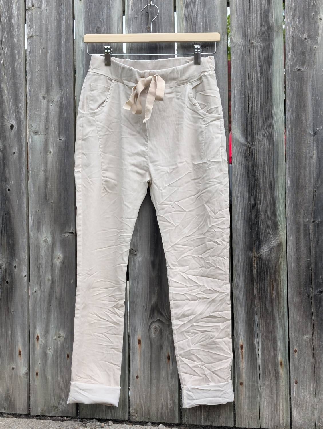 Made In Italy - Women's Italian Crinkle Joggers