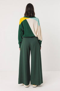 SKFK Nia Trouser in dark green - women's pants - alternate view