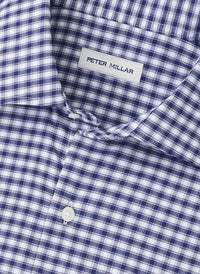 PETER MILLAR Fairbanks Performance Twill Shirt in navy - men's shirt - alternate view