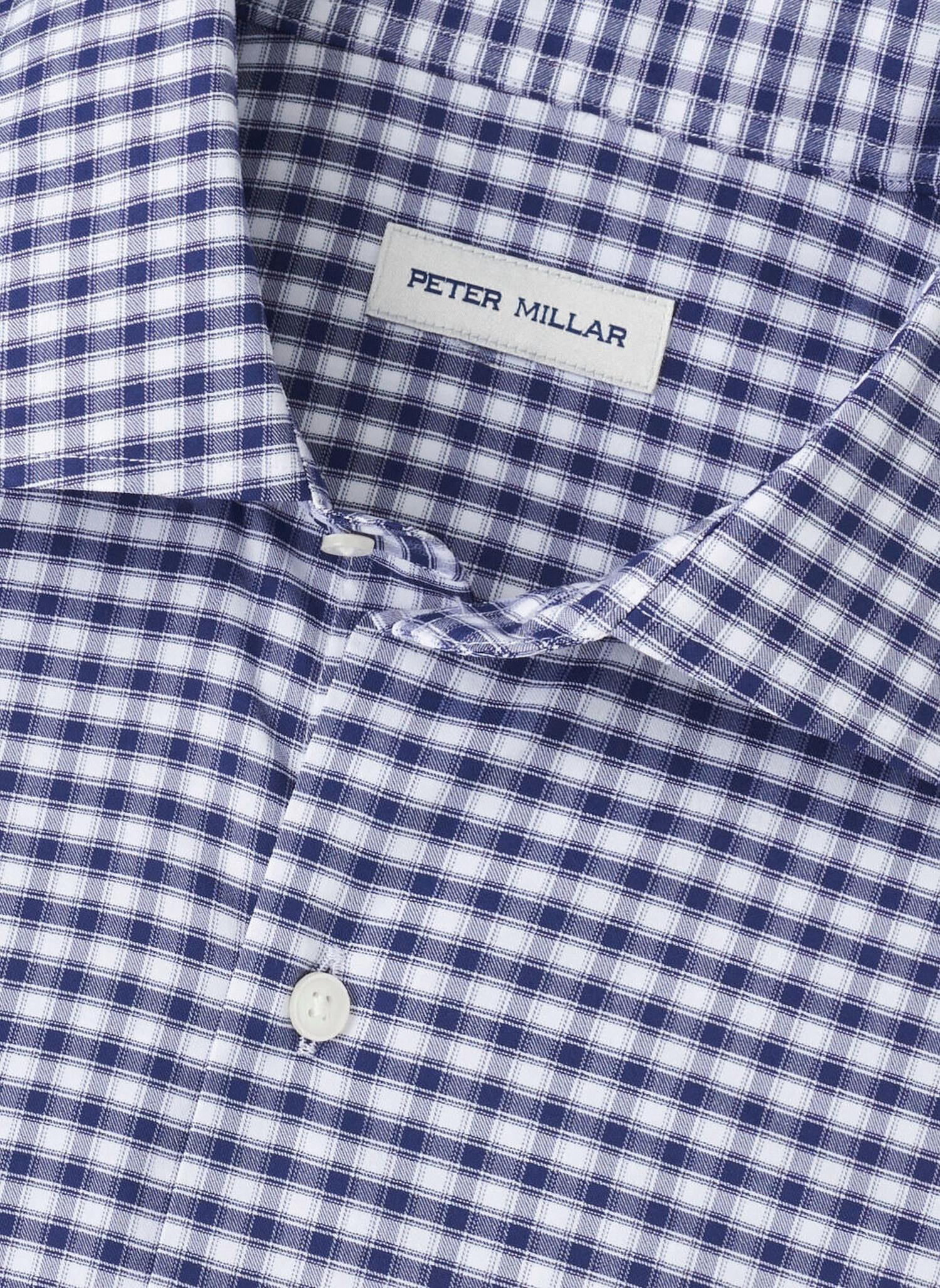 PETER MILLAR Fairbanks Performance Twill Shirt in navy - men's shirt - alternate view