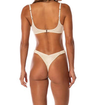MAAJI Flourish Classic Bralette Bikini Top in crystal pearl - women's swimwear - detail view