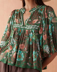 Omika - Wren V-neck Blouse