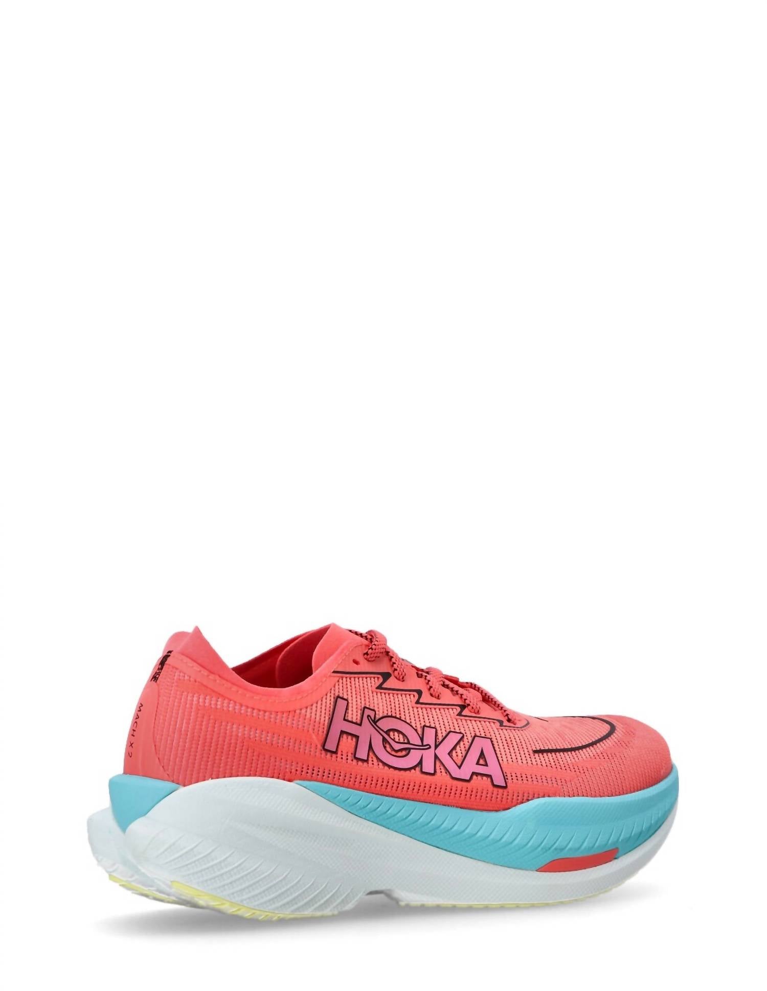 Hoka Men's Mach X 2 Racing Shoes in grapefruit electric coral - men's shoe - view 4