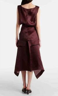 Khaite Toma Dress in alamandine - women's dress - alternate view