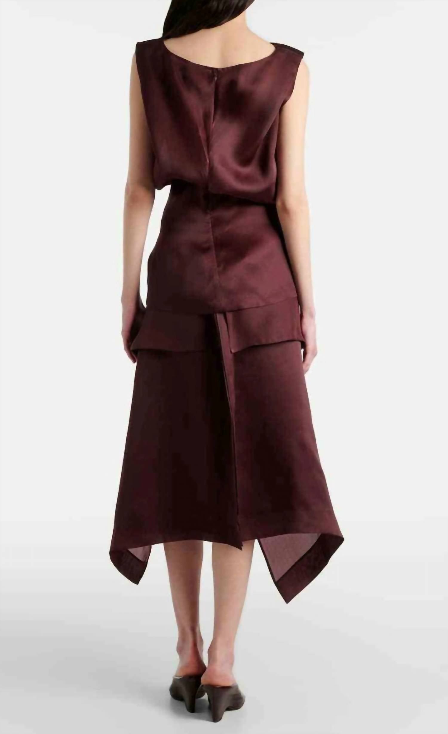 Khaite Toma Dress in alamandine - women's dress - alternate view
