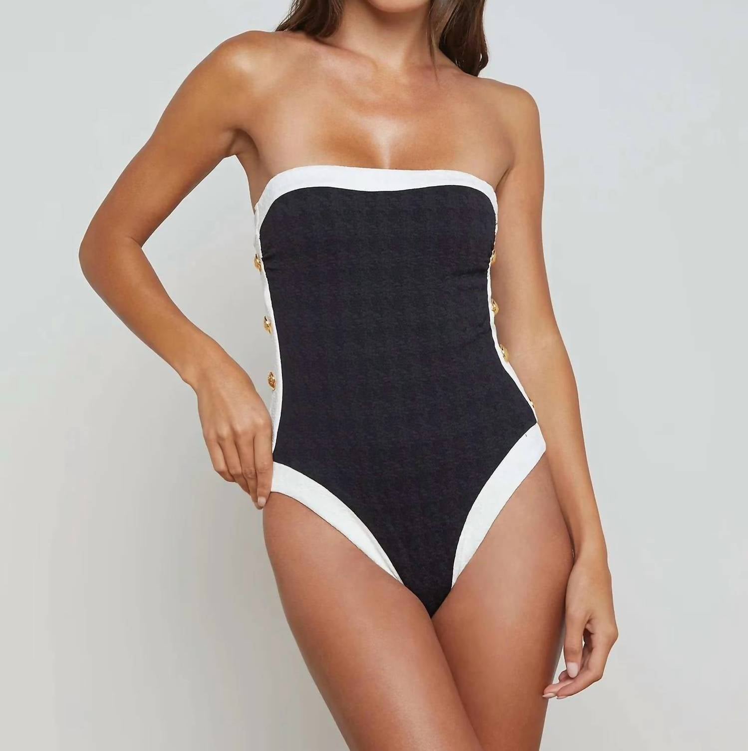 L'Agence - Tory Bandeau One-Piece Swimsuit