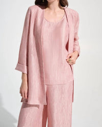 Joseph Ribkoff - Crinkle Jacquard Straight Cover-up Cardigan