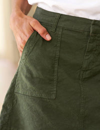 Frank & Eileen Jameson Utility Skirt in hunter green - women's skirt - alternate view