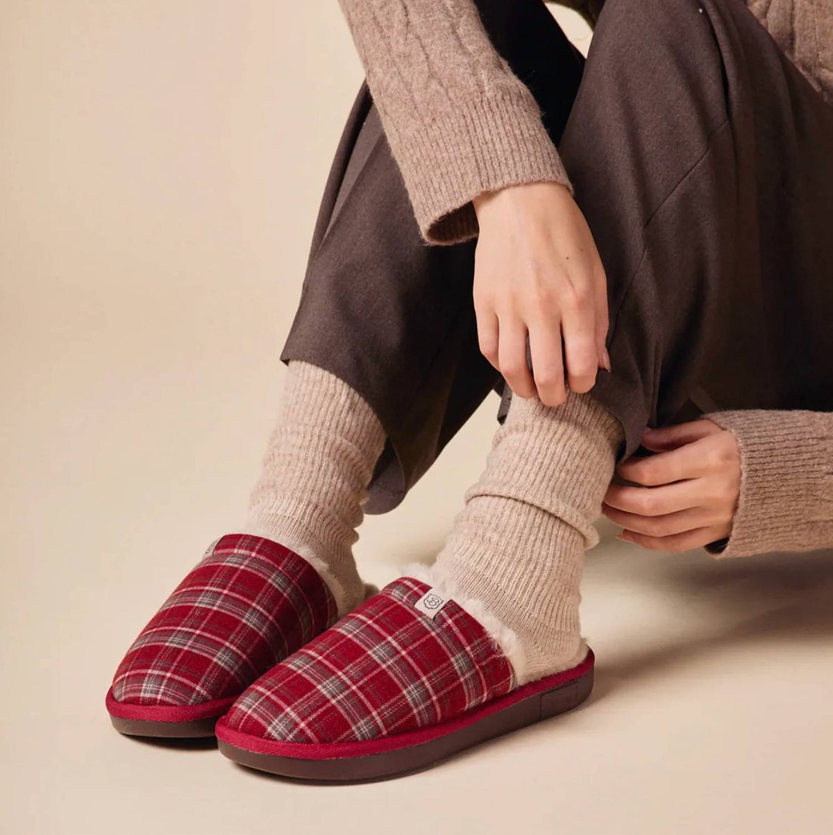 Brunch - Women's Essential Plaid Shearling Slippers