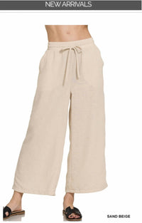 Zenana - Keeping It Real Cropped Woven Pants