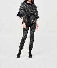 Joseph Ribkoff - Women's Jaquard Knit Abstract Pant