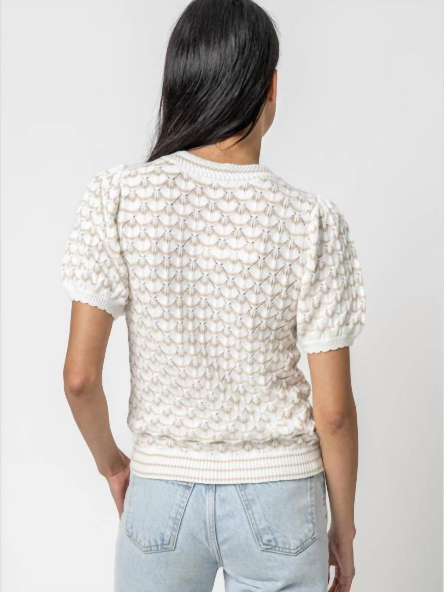 Lilla P - Pointelle Crewneck Sweater