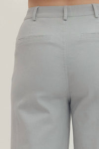 Entro - Solid Wide Leg Scallop Pocket Pants