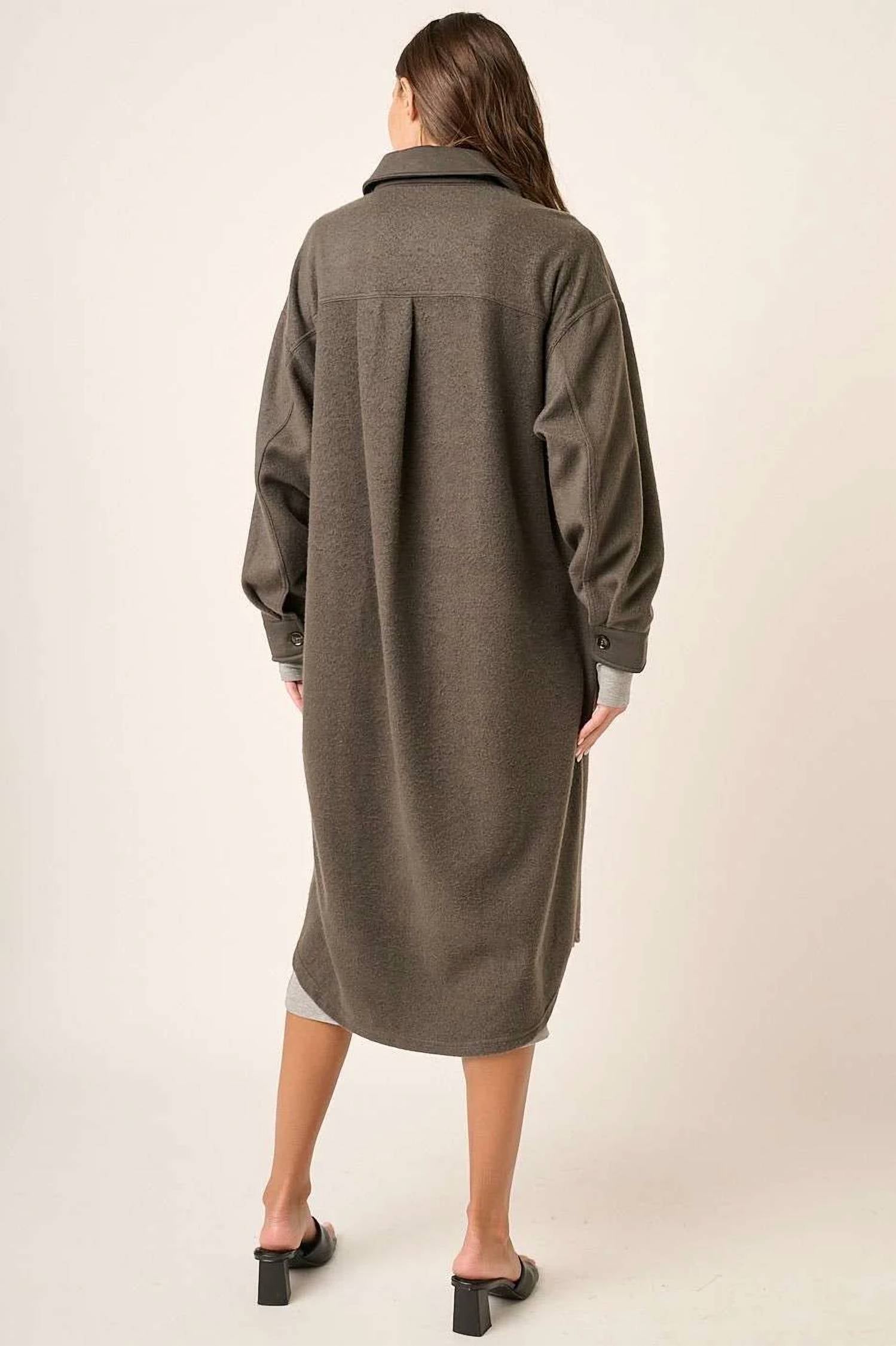 Mittoshop - French Terry Midi Length Shacket