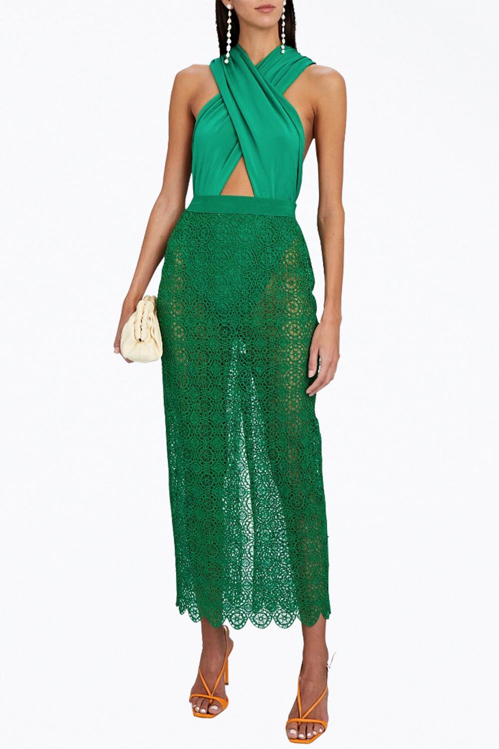 Ronny Kobo - TARA CROSS-FRONT SLINKY JERSEY BODYSUIT