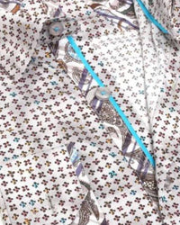 Eight X - Men's Button Down Print Shirt With Paisley Trim