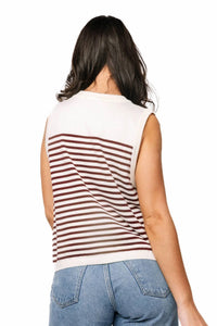 Queen Of Sparkles - Licensed Texas A&m Mascot Striped Knit Tank