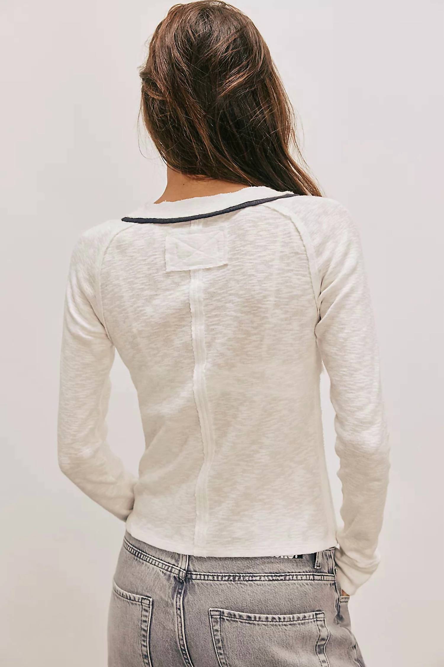 Free People Women’s Tipton Cardigan in ivory combo - women's cardigan - detail view