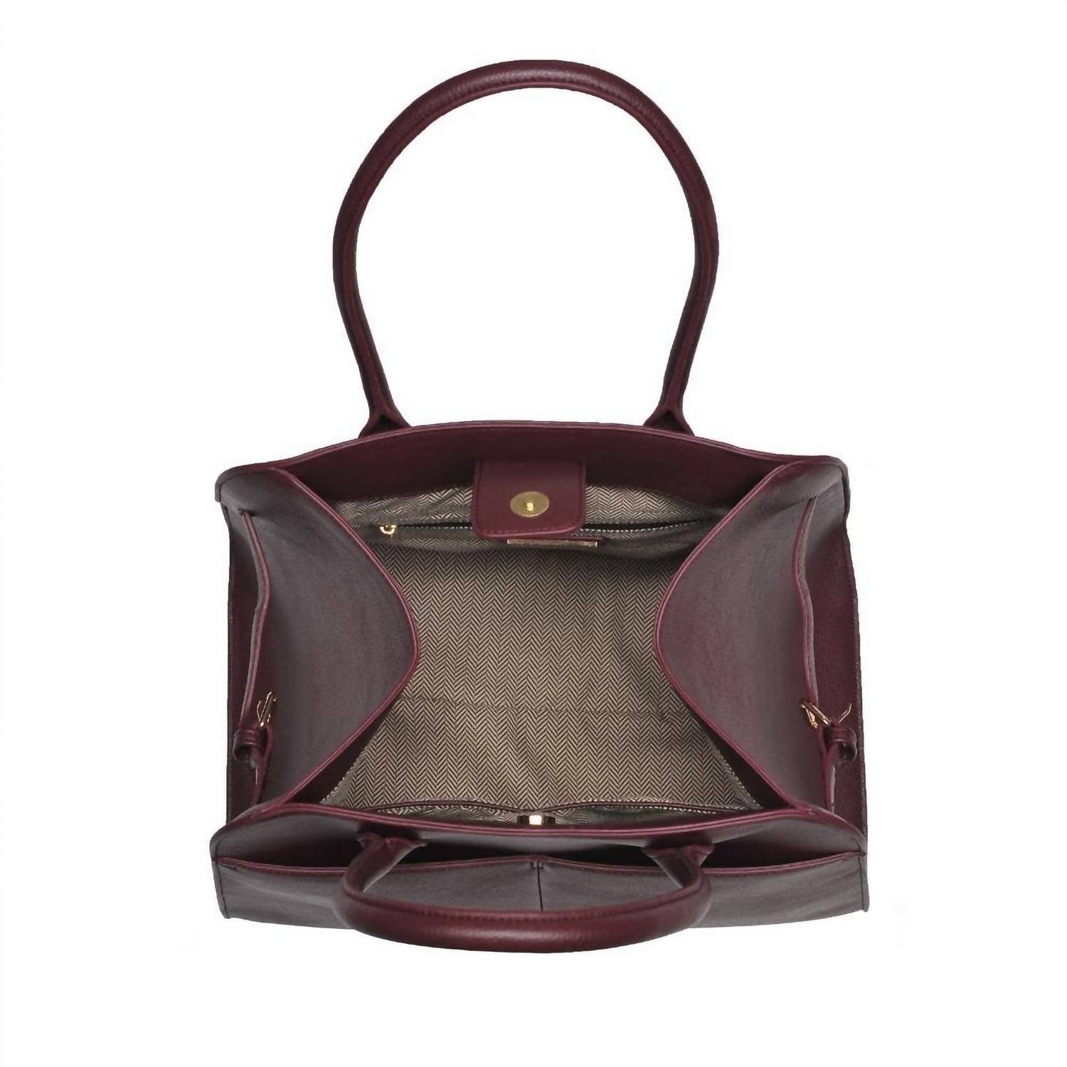 Urban Expressions Women's Janice Satchel Bag in burgundy - women's bag - view 4