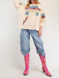 Easel - Print Mix Mineral Washed Hoodie Pullover