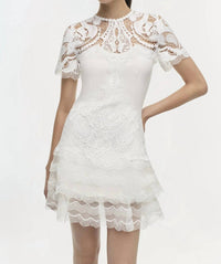 Simkhai - Signature Paislee Lace Cocktail Mini Dress