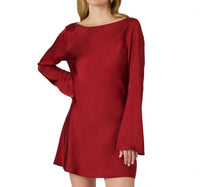 French Connection - Ennis Satin Long Sleeve Mini Dress