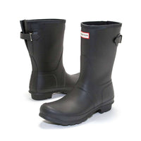 HUNTER Women's Original Back Adjustable Short Boots in black - women's shoe - view 5