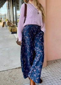 Free People About That Baggy Jean in flocked meadow - women's jeans - view 4