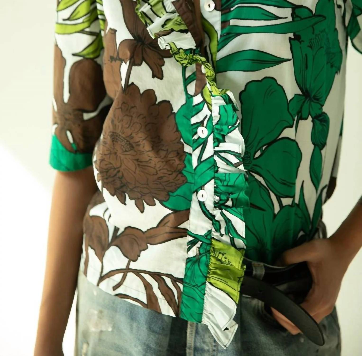 Hope For Flowers - Frilled Button Down Shirt