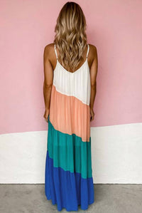 Entro - Colorblock V-neck Dress