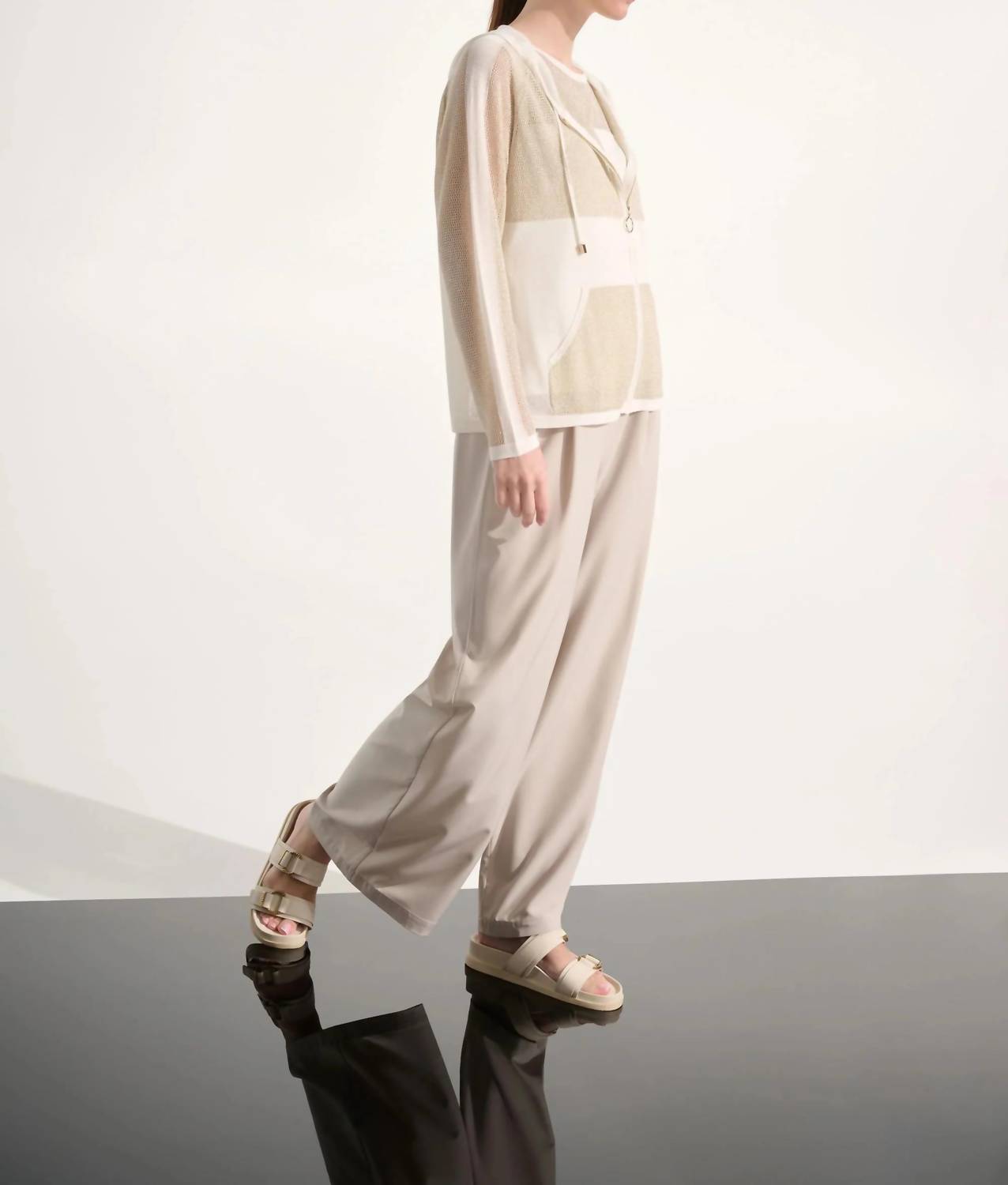 Joseph Ribkoff - Hooded Zip Front Knit Jacket