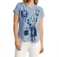 Jess & Jane - Short Sleeve V-neck Top