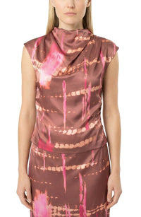 Area Stars Avery Top in rose print - women's long sleeve top