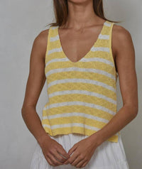 By Together - Manchester Striped Sleeveless Knit Top