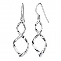 Gold & Honey - Women's Figure 8 With Diamond Cut Drop Earrings And Pendant Necklace Set