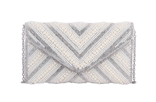 Most Wanted - Women's Beads And Pearls Clutch