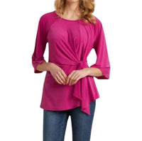 Joseph Ribkoff - 3/4 Sleeve Gathered Tie Tunic