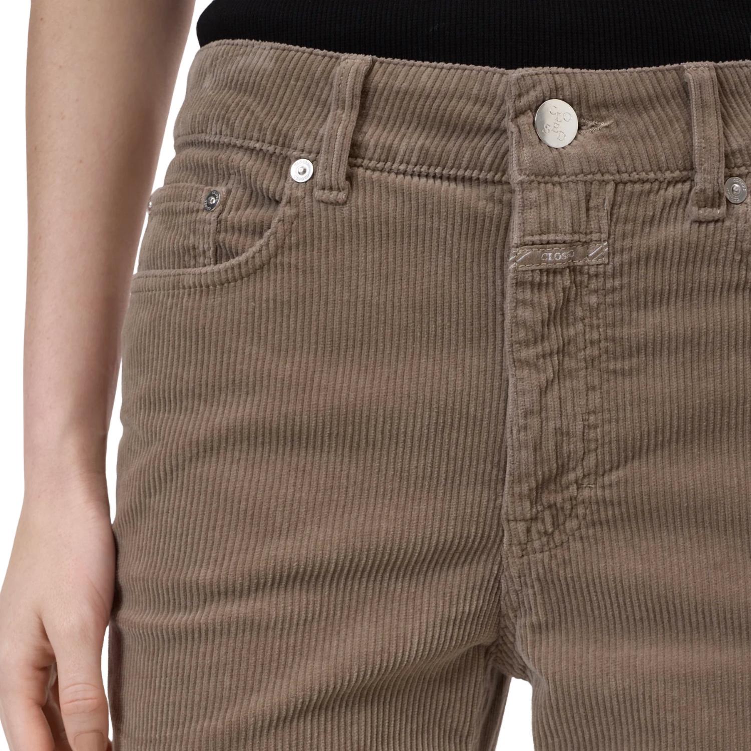 CLOSED Milo Straight Leg Corduroy Pants in clay beige - women's jeans - view 4