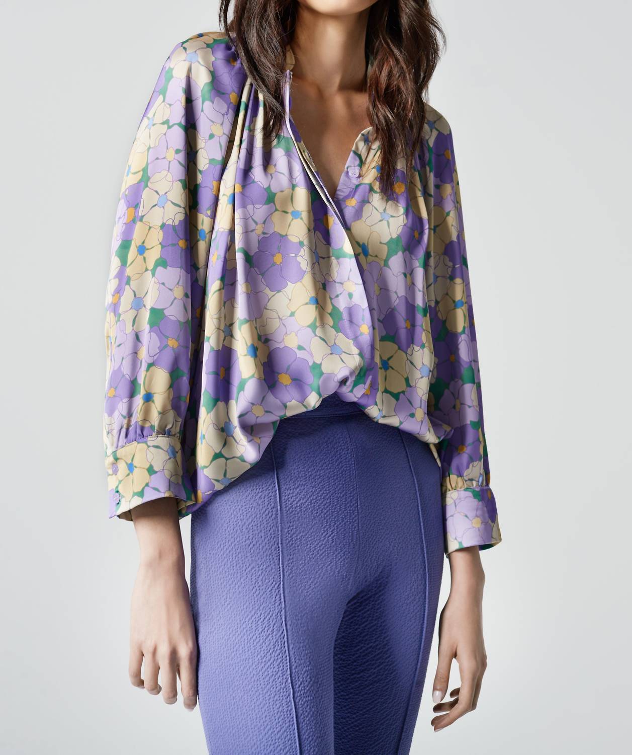 Smythe - Gathered Floral Blouse