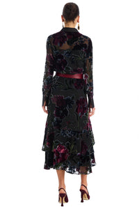 ALLISON NEW YORK CRAWFORD SKIRT in black floral 1 - women's skirt - view 4