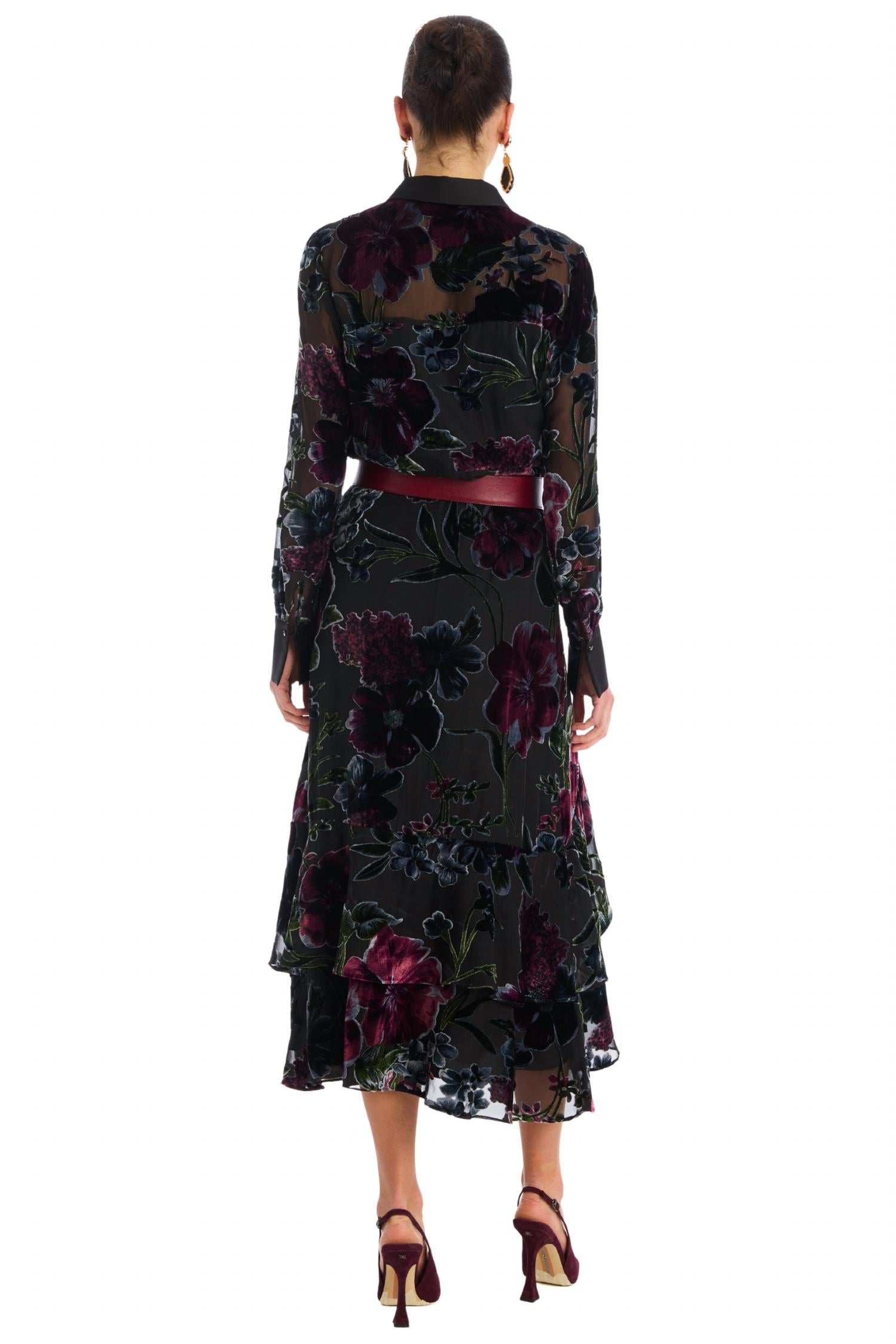 ALLISON NEW YORK CRAWFORD SKIRT in black floral 1 - women's skirt - view 4