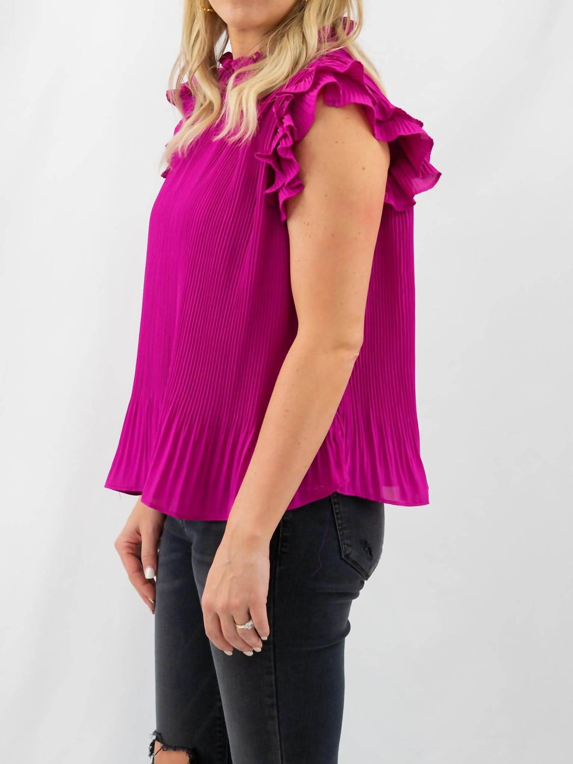 Tcec - Ruffled Sleeve Top