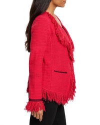 Nic + Zoe - Scarlina Statement Fringe Mix Knit Jacket