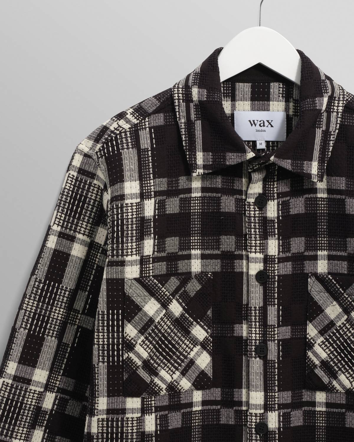 Wax London - Men's Whiting Glitch Check Overshirt