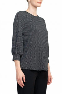 Adrianna Papell - Three-quarter Sleeve Crepe Top