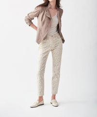 Joseph Ribkoff Animal Print Jeans in sand - women's jeans