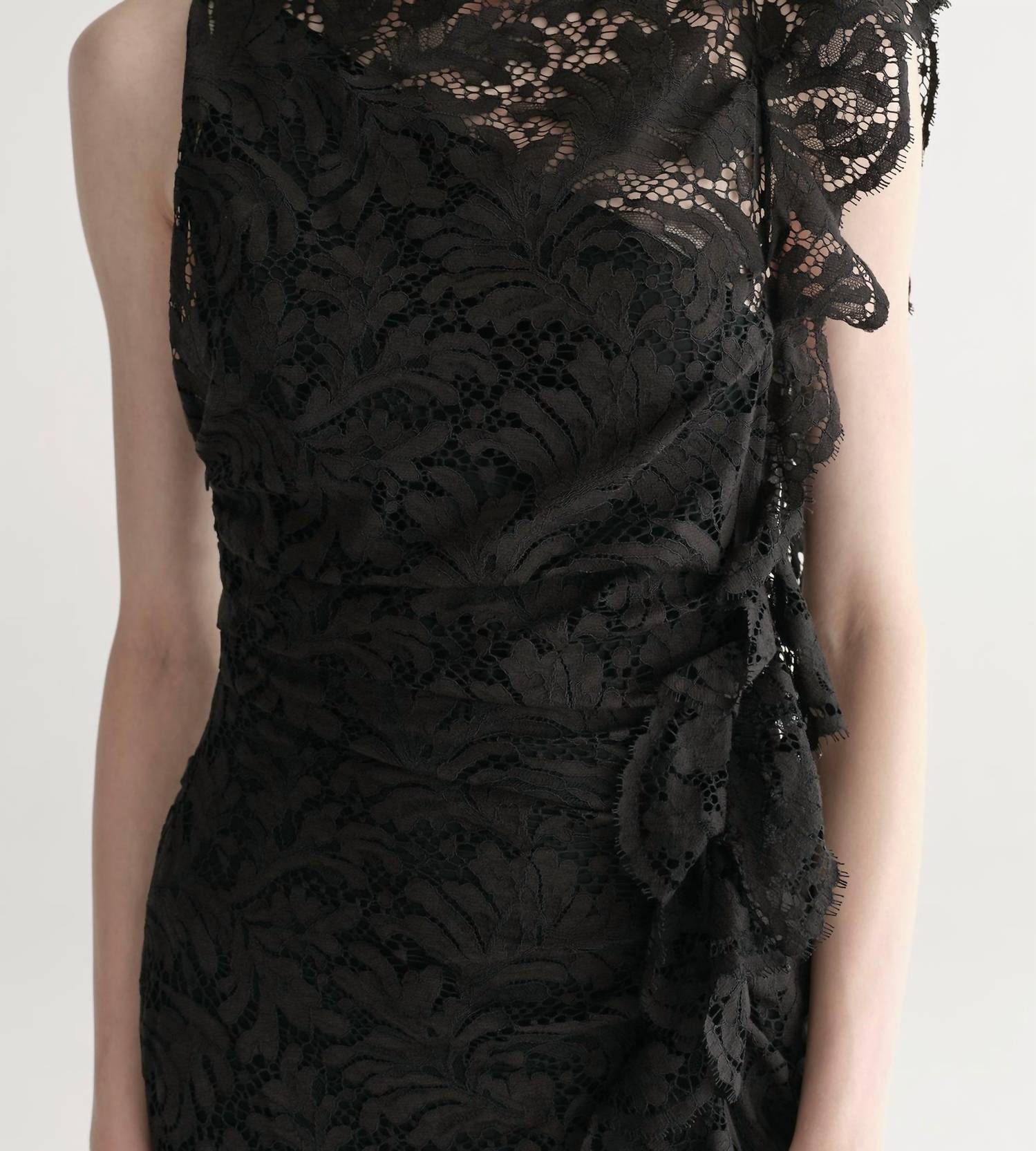 A.L.C. Astrid Lace Midi Dress in black - women's dress - view 5