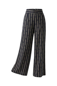 Fun 2 Fun - Women's Printed Cropped Wide Leg Pant
