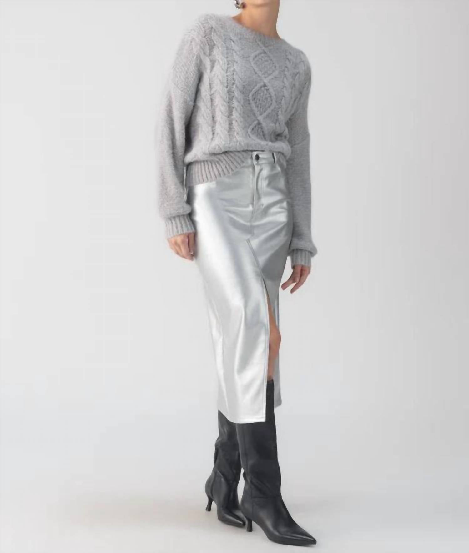 Sanctuary - Leather Like Midi Skirt