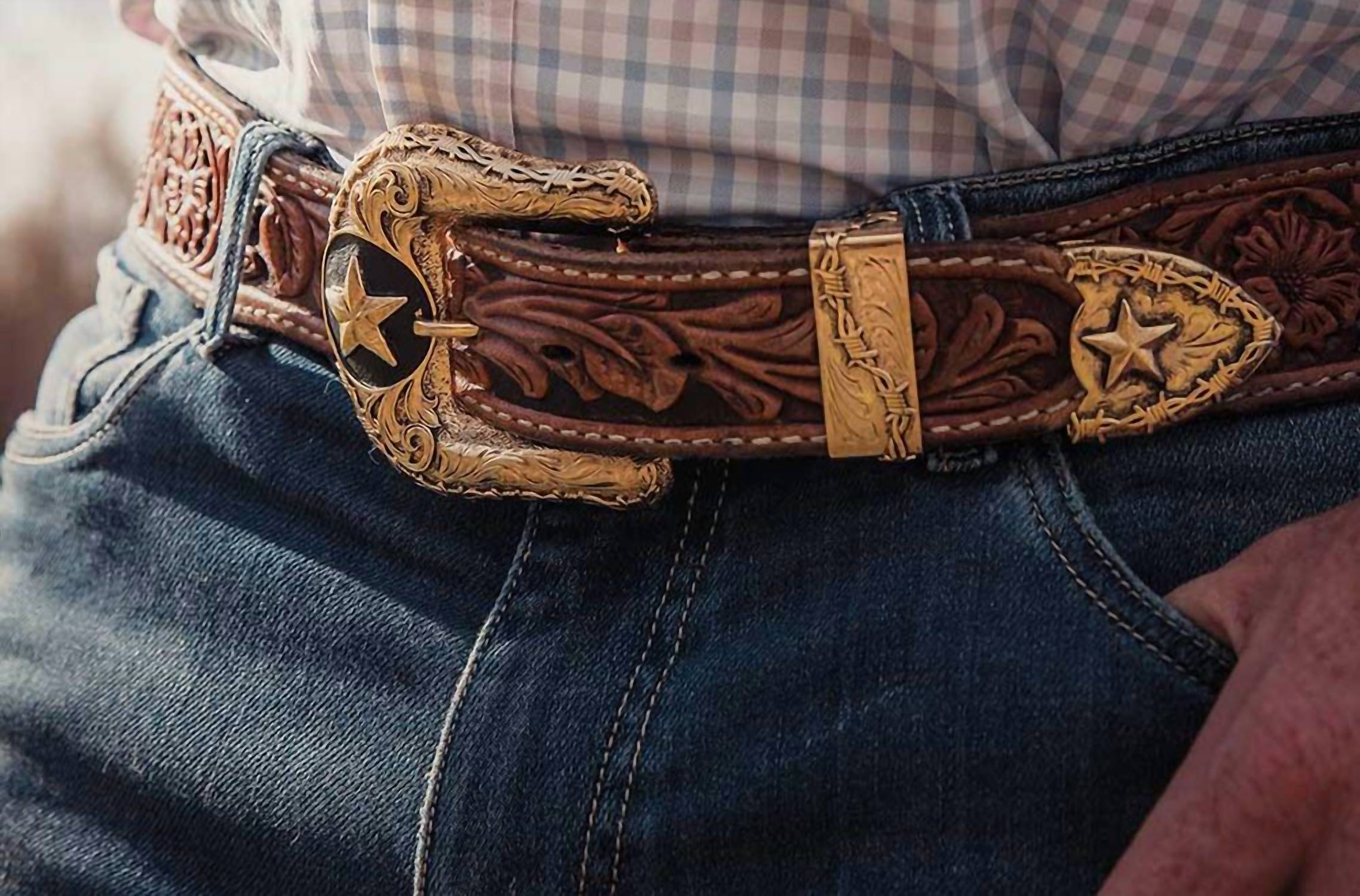 Montana Silversmiths - Men's Lonestar 3 Piece Belt Buckle Set